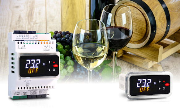 Regulation kits for oenology tanks, with parametric controllers.