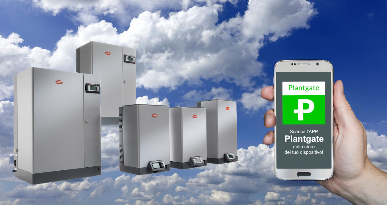 Plantgate per umidificatori CAREL con APP per dispositivi mobili